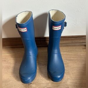 Hunter Unisex Dark Turquoise Original Gloss Short Rain Boots
